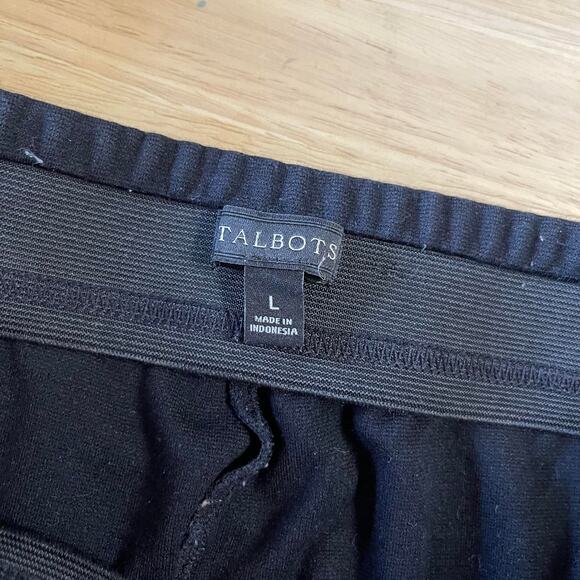 Talbots casual knit pants women's size large pull on style buttons at ankle work - Picture 8 of 16